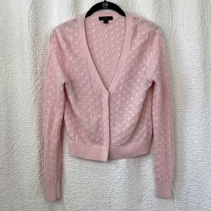 J. Crew Light Pink Open Knit Cardigan sz Small